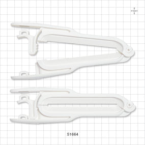PharmaLok™ Tube Clamp, White - Fits 1/2 inch - 2 1/2 inch OD Tubing (0.5 inch - 2.5 inch, 12.7 mm - 63.5 mm) - 51664