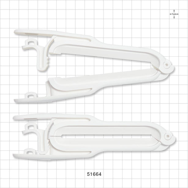 PharmaLok™ Tube Clamp, White - Fits 1/2 inch - 2 1/2 inch OD Tubing (0.5 inch - 2.5 inch, 12.7 mm - 63.5 mm) - 51664