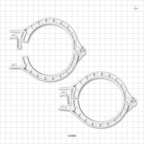 PharmaLok™ Clamp, White - Fits 3 inch Flange - 51665