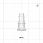 FlowLinX™ Sanitary Flange, Barbed - 0.5 inch/0.75 inch Mini; Fits 1/2 inch ID Tubing (0.5 inch, 12.7 mm) - 51742