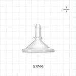 FlowLinX™ Sanitary Flange, Barbed - 1 inch/1.5 inch Standard; Fits 1/4 inch ID Tubing (0.25 inch, 6.35 mm) - 51744