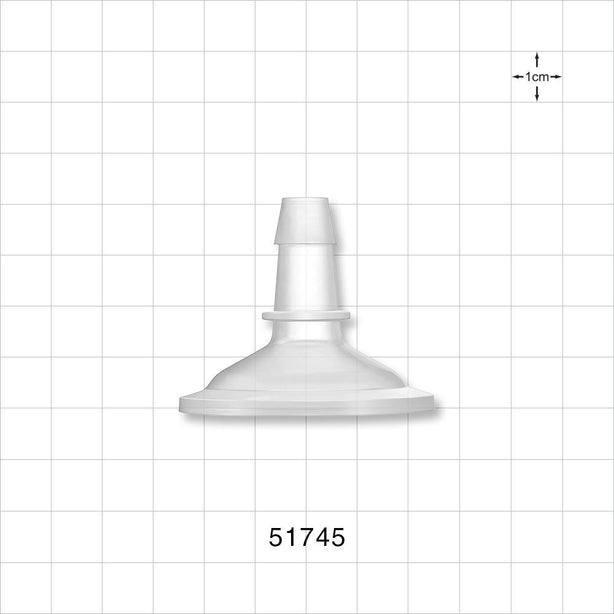 FlowLinX™ Sanitary Flange, Barbed - 1 inch/1.5 inch Standard; Fits 3/8 inch ID Tubing (0.375 inch, 9.53 mm) - 51745