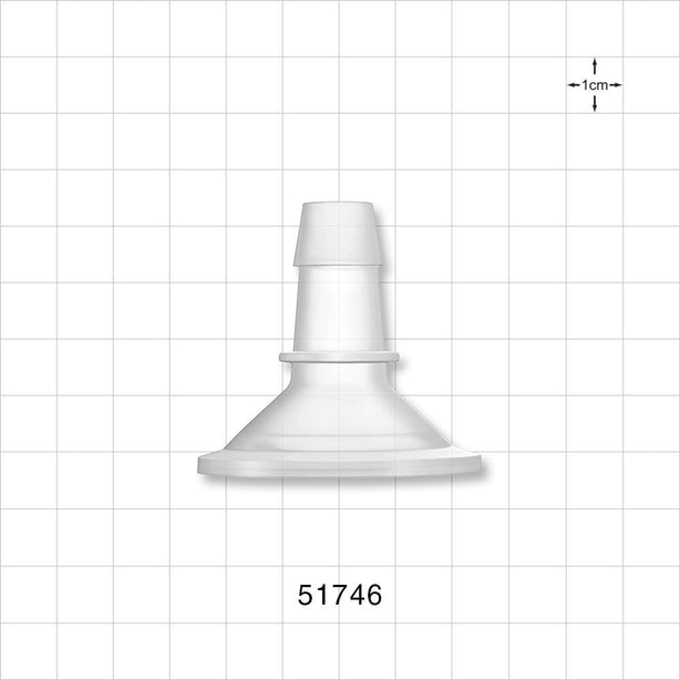 FlowLinX™ Sanitary Flange, Barbed - 1 inch/1.5 inch Standard; Fits 1/2 inch ID Tubing (0.5 inch, 12.7 mm) - 51746