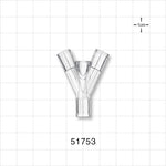 Y Connector, Tubing Ports, Natural - 0.268 inch ID (6.8 mm) - 51753