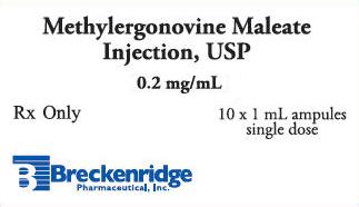 Breckenridge Pharmaceutical 51991-0144-17 Methylergonovine Maleate Injection, Ampule, 0.2 mg / mL, 10 x 1 mL - MDL-51991-144-17 - 10 Each