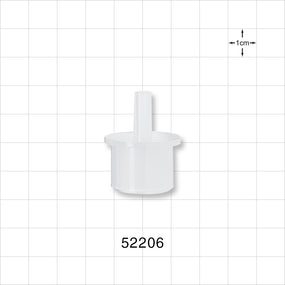 Straight Connector, Reducer, Tubing Port, Natural - 22 mm x 6 mm OD - 52206