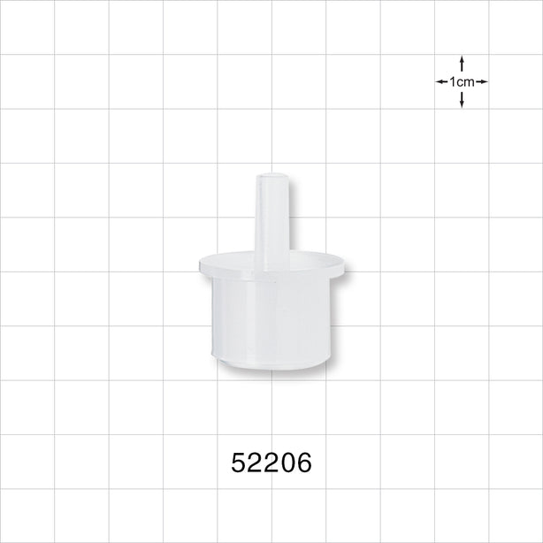 Straight Connector, Reducer, Tubing Port, Natural - 22 mm x 6 mm OD - 52206