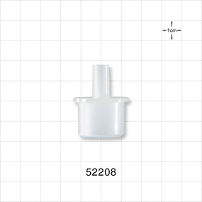 Straight Connector, Reducer, Tubing Port, Natural - 22 mm OD x 8 mm OD - 52208