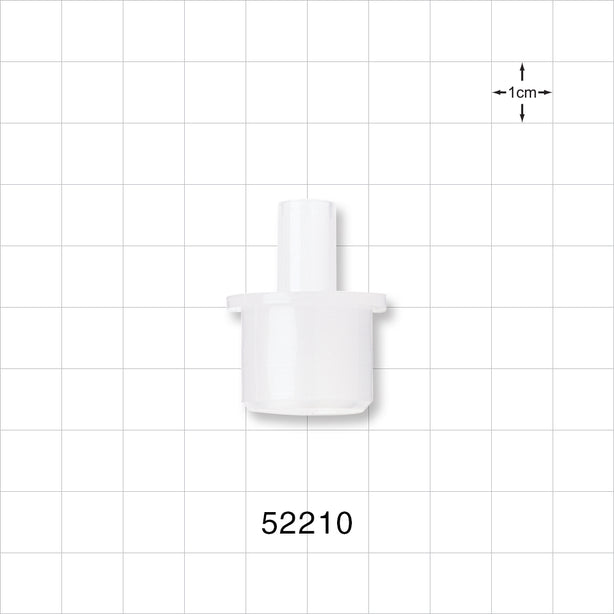Straight Connector, Reducer, Tubing Port, Natural - 22 mm x 10 mm OD - 52210