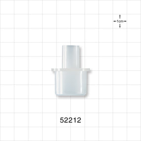 Straight Connector, Reducer, Tubing Port, Natural - 22 mm x 12 mm OD - 52212