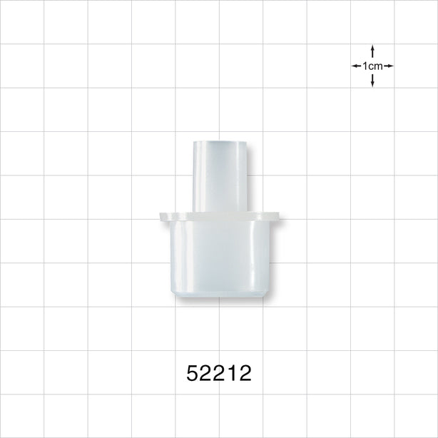 Straight Connector, Reducer, Tubing Port, Natural - 22 mm x 12 mm OD - 52212