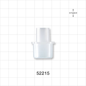 Straight Connector, Reducer, Tubing Port, Natural - 22 mm x 15 mm OD - 52215
