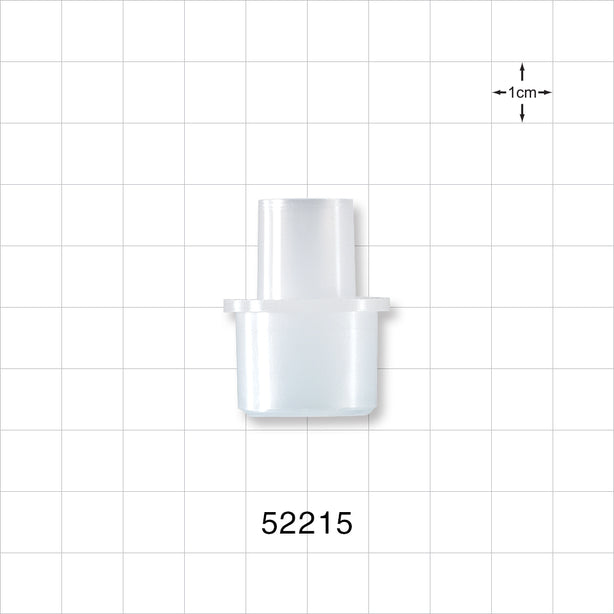 Straight Connector, Reducer, Tubing Port, Natural - 22 mm x 15 mm OD - 52215