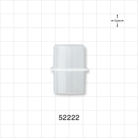 Straight Connector, Tubing Port, Natural - 22 mm OD - 52222
