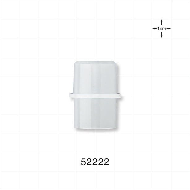 Straight Connector, Tubing Port, Natural - 22 mm OD - 52222