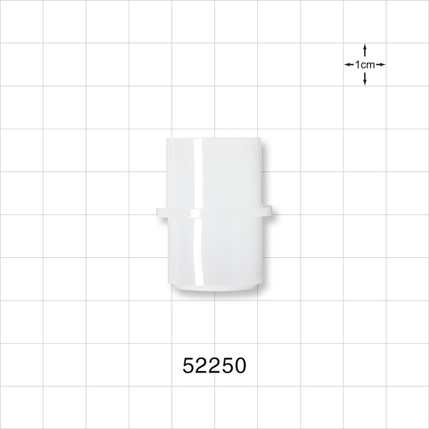 Straight Connector, Tubing Port, Natural - 22 mm OD/15 mm ID - 52250
