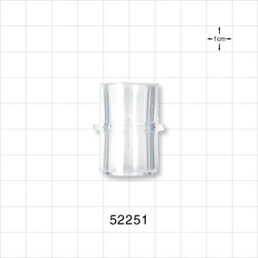 Straight Connector, Tubing Port, Clear - 22 mm OD/15 mm ID - 52251
