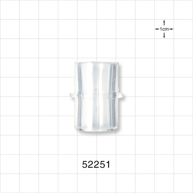 Straight Connector, Tubing Port, Clear - 22 mm OD/15 mm ID - 52251