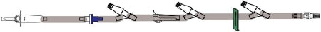 ICU Medical Primary IV Administration Set Bravo® Gravity 3 Ports 15 Drops / mL Drip Rate 112 Inch Tubing - Case of 50 - B9900-161-CS