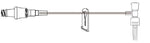 ICU Medical IV Extension Set Bravo 24® Needle-Free Port Small Bore 7 Inch Tubing Without Filter - Case of 50 - B9900-438-CS