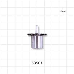 Straight Connector, Reducer, Tubing Port, Clear - 15 mm OD x 2.5 mm ID - 53501