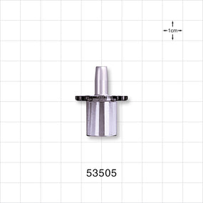 Straight Connector, Reducer, Tubing Port, Clear - 15 mm OD x 4.5 mm ID - 53505