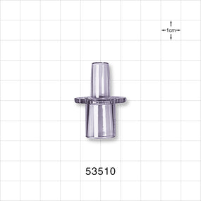 Straight Connector, Reducer, Tubing Port, Clear - 15 mm OD x 8 mm ID - 53510