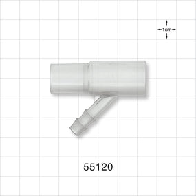 Washington T, Individually Wrapped - 15 mm OD x 15 mm ID/18 mm OD, Side Arm Fits 0.25 inch ID Tubing (6.35 mm) - 55120