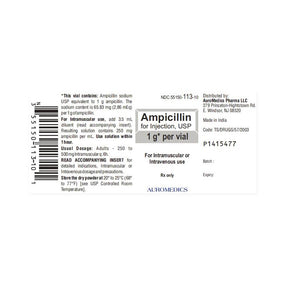 Auromedics Ampicillin Injection 55150-0113-10 - 10.0 Each