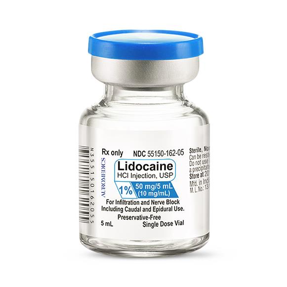 Auromedics Lidocaine Hydrochloride Injection 55150-0162-05 - 10.0 Each - MDL-55150-162-05