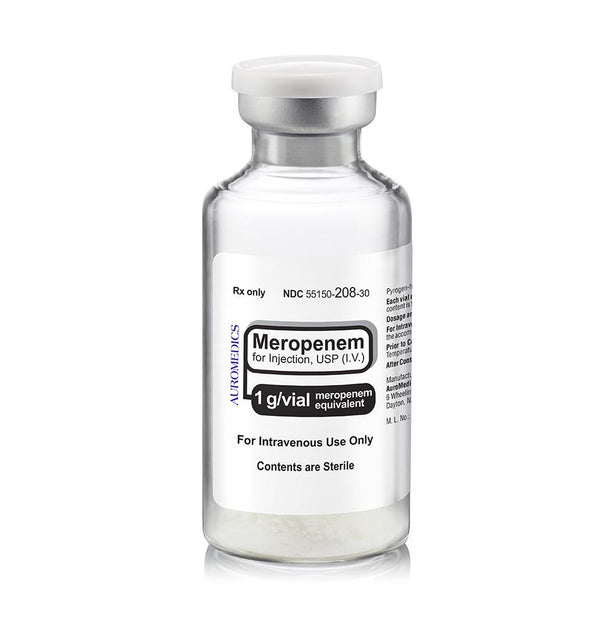 Auromedics Meropenem Injection 55150-0208-30 - 10.0 Each - MDL-55150-208-30