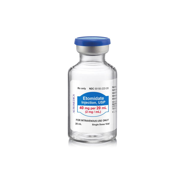 Auromedics Etomidate Injection 55150-0222-20 - 10.0 Each - MDL-55150-222-20