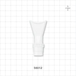 Mouthpiece, White - Fits 22 mm ID Connection - 56012