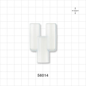 Y Connector, Parallel, Tubing Ports, Natural - 15 mm OD x 15 mm OD x 15 mm ID/17 mm OD - 56014