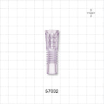Flexible Suction Connector, Clear - Fits 24 - 25 FR OD Tubing (0.315 - 0.335 inch, 8mm - 8.5 mm) - 57032