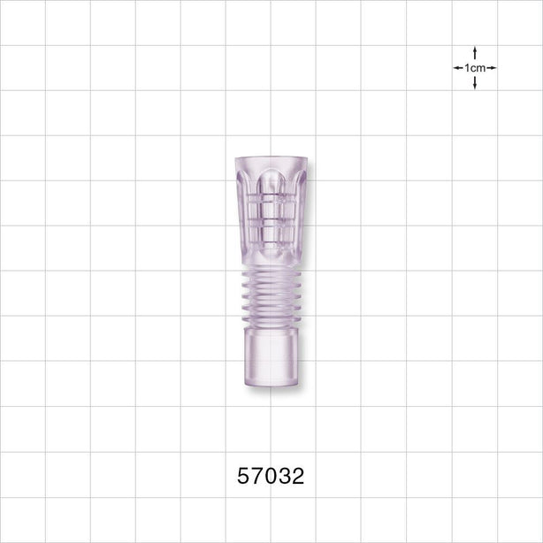 Flexible Suction Connector, Clear - Fits 24 - 25 FR OD Tubing (0.315 - 0.335 inch, 8mm - 8.5 mm) - 57032