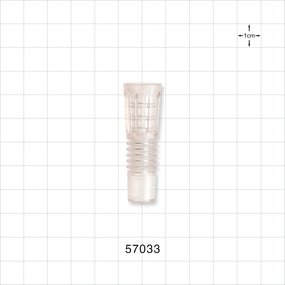 Flexible Suction Connector, Clear - Fits 29 FR OD Tubing (0.39 inch, 10 mm) - 57033