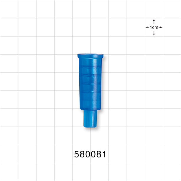 Suction Connector, Blue - Fits 8 FR OD Tubing (0.106 inch, 2.7 mm) - 580081