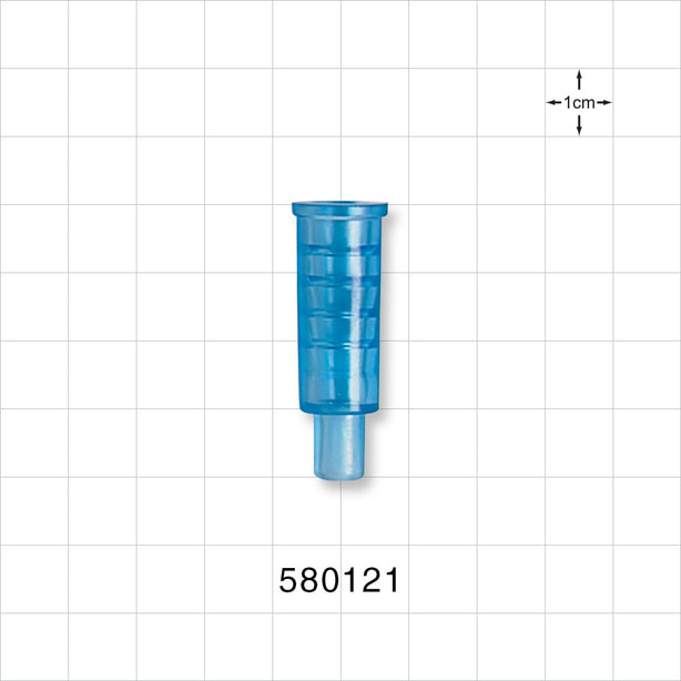 Suction Connector, Blue - Fits 12 FR OD Tubing (0.157 inch, 3.99 mm) - 580121