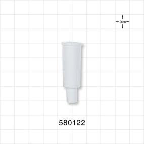 Suction Connector, White - Fits 12 FR OD Tubing (0.157 inch, 3.99 mm) - 580122
