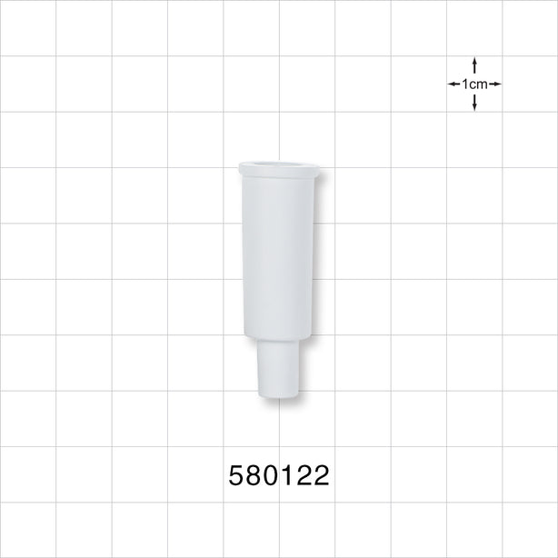 Suction Connector, White - Fits 12 FR OD Tubing (0.157 inch, 3.99 mm) - 580122