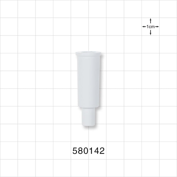 Suction Connector, White - Fits 14 FR OD Tubing (0.185 inch, 4.7 mm) - 580142