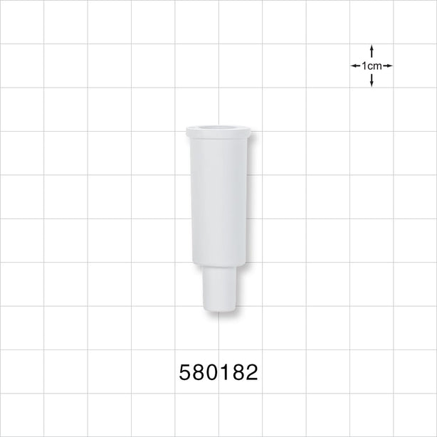 Suction Connector, White - Fits 18 FR OD Tubing (0.236 inch, 5.99 mm) - 580182