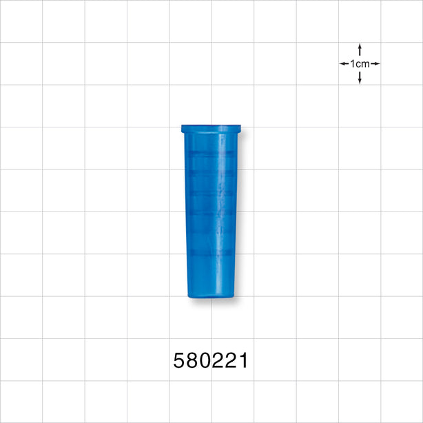 Suction Connector, Blue - Fits 22 FR OD Tubing (0.288 inch, 7.3 mm) - 580221