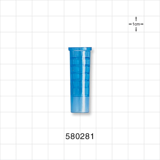 Suction Connector, Blue - Fits 28 FR OD Tubing (0.367 inch, 9.3 mm) - 580281