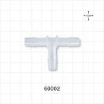 T Connector, Barbed, Natural - Fits 5/16 inch ID Tubing (0.313 inch, 7.94 mm) - 60002