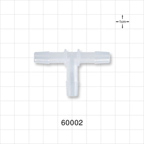 T Connector, Barbed, Natural - Fits 5/16 inch ID Tubing (0.313 inch, 7.94 mm) - 60002