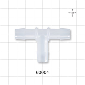 T Connector, Barbed, Natural - Fits 1/2 inch ID Tubing (0.5 inch, 12.7 mm) - 60004