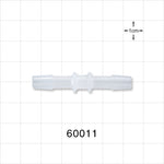 Straight Connector, Barbed, Natural - Fits 1/4 inch ID Tubing (0.25 inch, 6.35 mm) - 60011