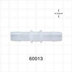 Straight Connector, Barbed, Natural - Fits 3/8 inch ID Tubing (0.375 inch, 9.53 mm) - 60013